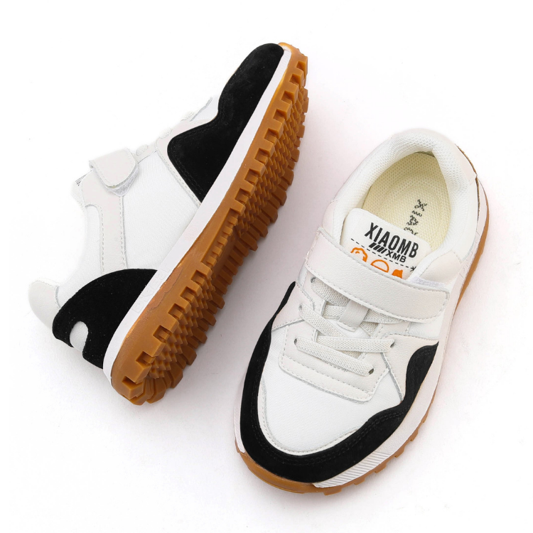 Tenis deportivas casuales con cuero negras - G03SE1403 - Happy Kids CR