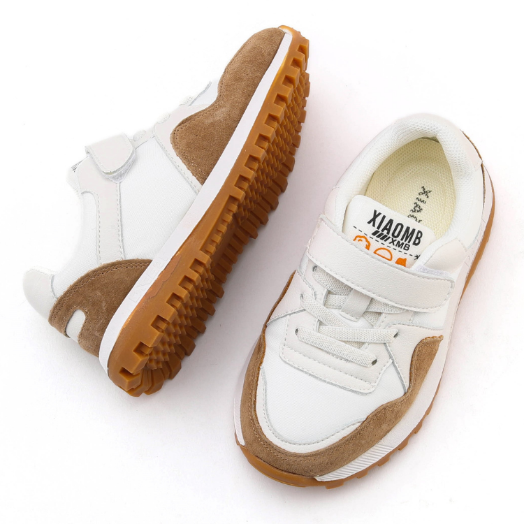 Tenis deportivas casuales con cuero cafe - G03SE1403 - Happy Kids CR